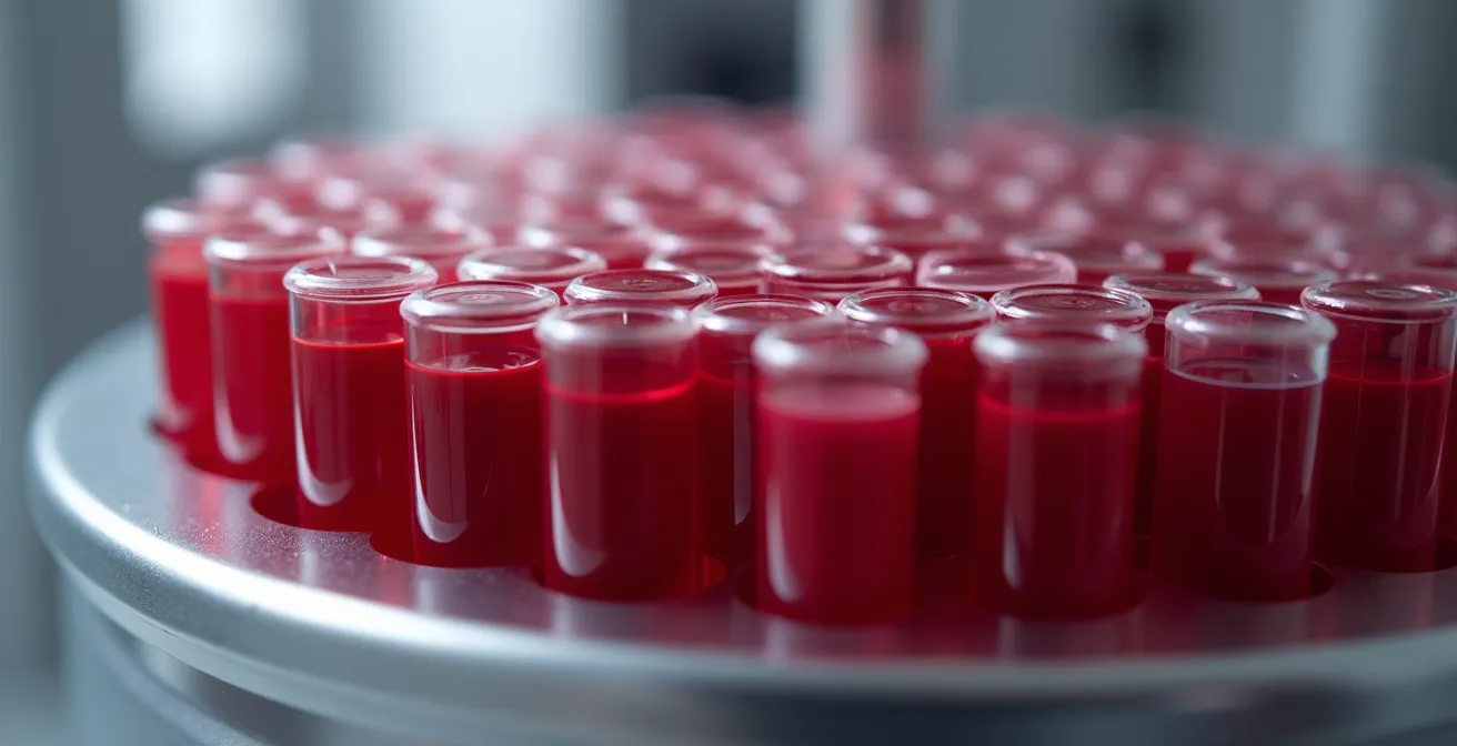 Laboratoriummedewerker bereidt bloedstalen voor in modern labo