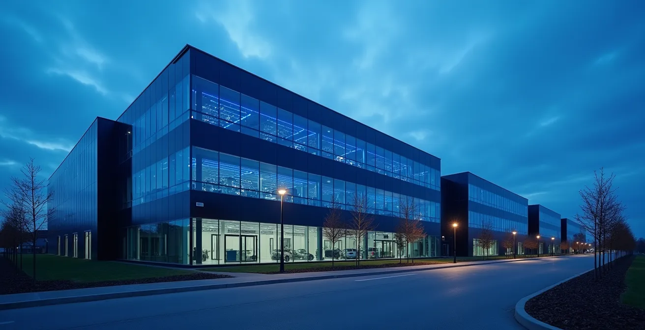 Een split-screen visualisatie van cloudbeveiliging versus lokale serveropslag met beveiligingselementen