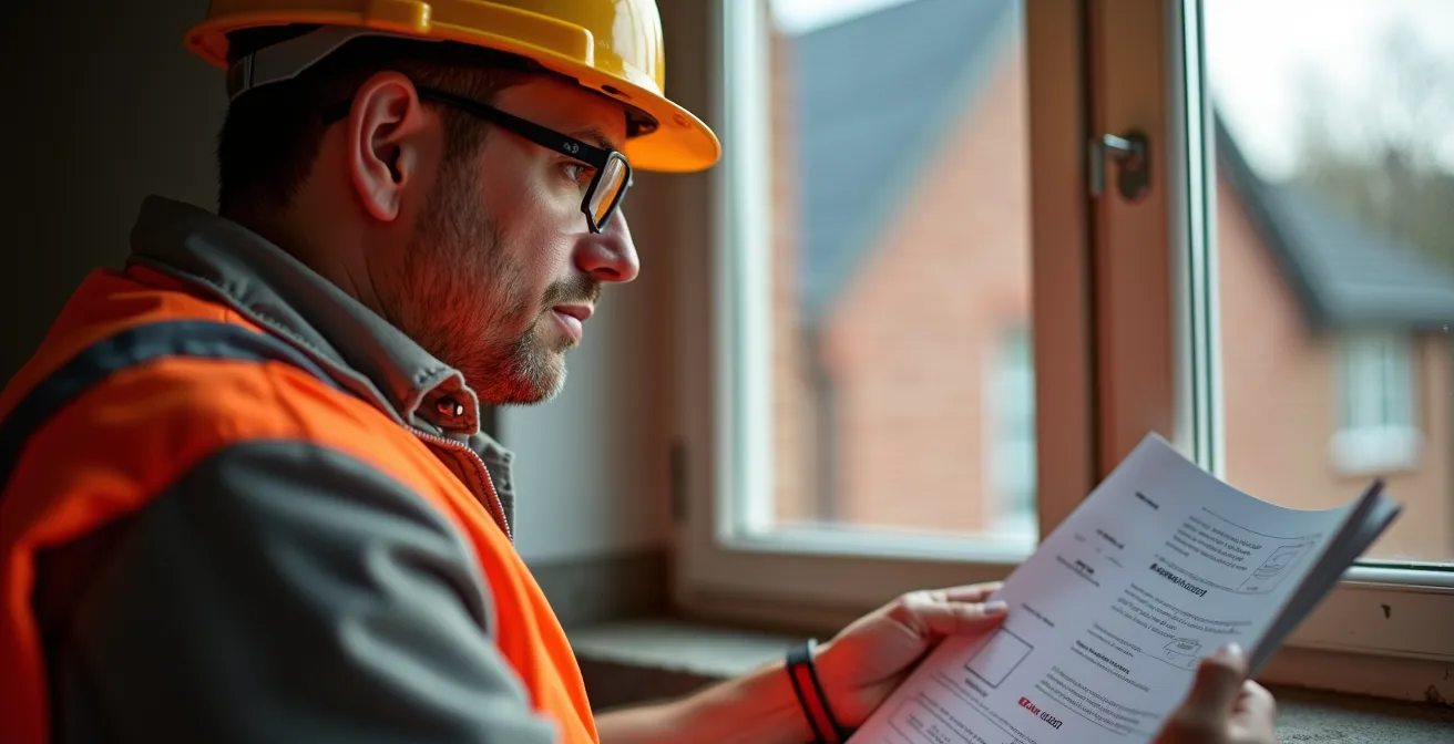 Dakwerkers plaatsen isolatie op Vlaams woonhuis om EPC-label te verbeteren