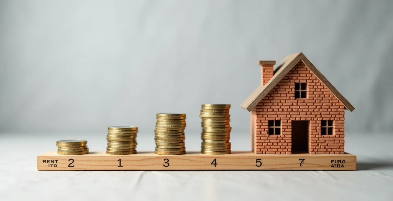 Visuele weergave van het huurkoop traject met tijdlijn en financiële mijlpalen