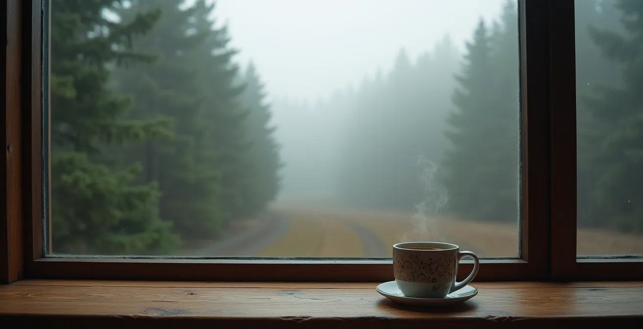 Architectonisch ontworpen cabin met grote ramen in een Ardens bos
