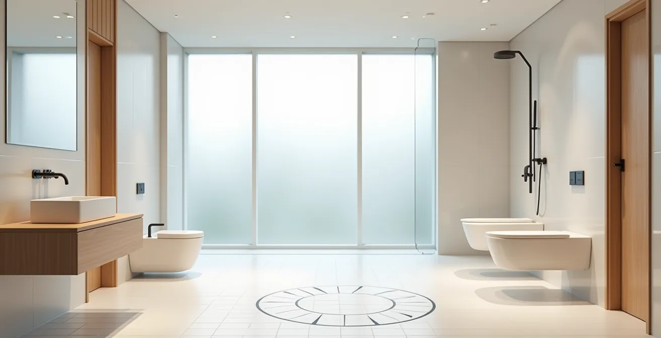 Ruime badkamer met inloopdouche en voldoende bewegingsruimte voor rolstoelgebruik