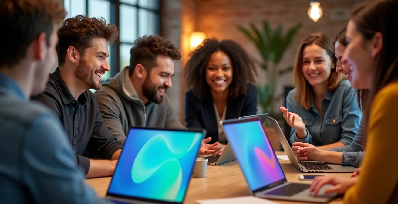 Vlaamse medewerkers in workshop setting leren AI-tools gebruiken