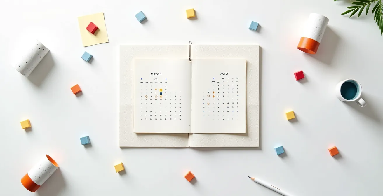 Kalender met belangrijke momenten voor cafetariaplan keuzes